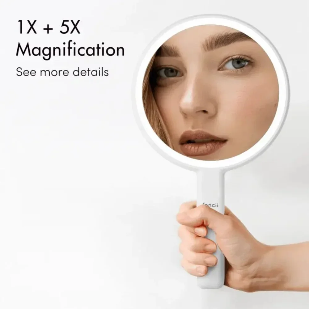 Cami Lighted Handheld Mirror - 1x/5x Magnification - Brand New